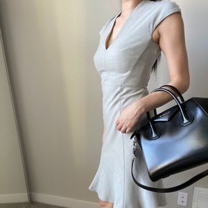 REISS Haven Tailored Grey Wool Dress US 0